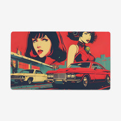 Vintage Cars And Red Hatred Playmat