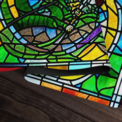 Stained Glass Dragon Slayer Playmat