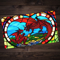 Two Dragon Stained Glass Playmat