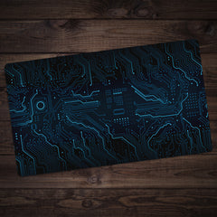 Blue Circuit Board Playmat