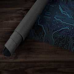 Blue Circuit Board Playmat