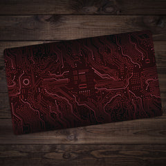 Red Circuit Board Playmat