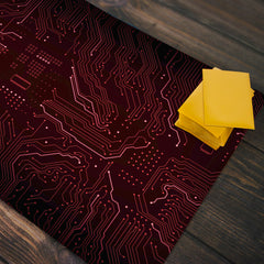 Red Circuit Board Playmat
