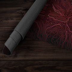 Red Circuit Board Playmat