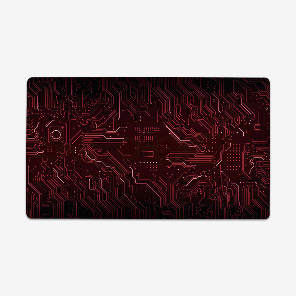 Red Circuit Board Playmat