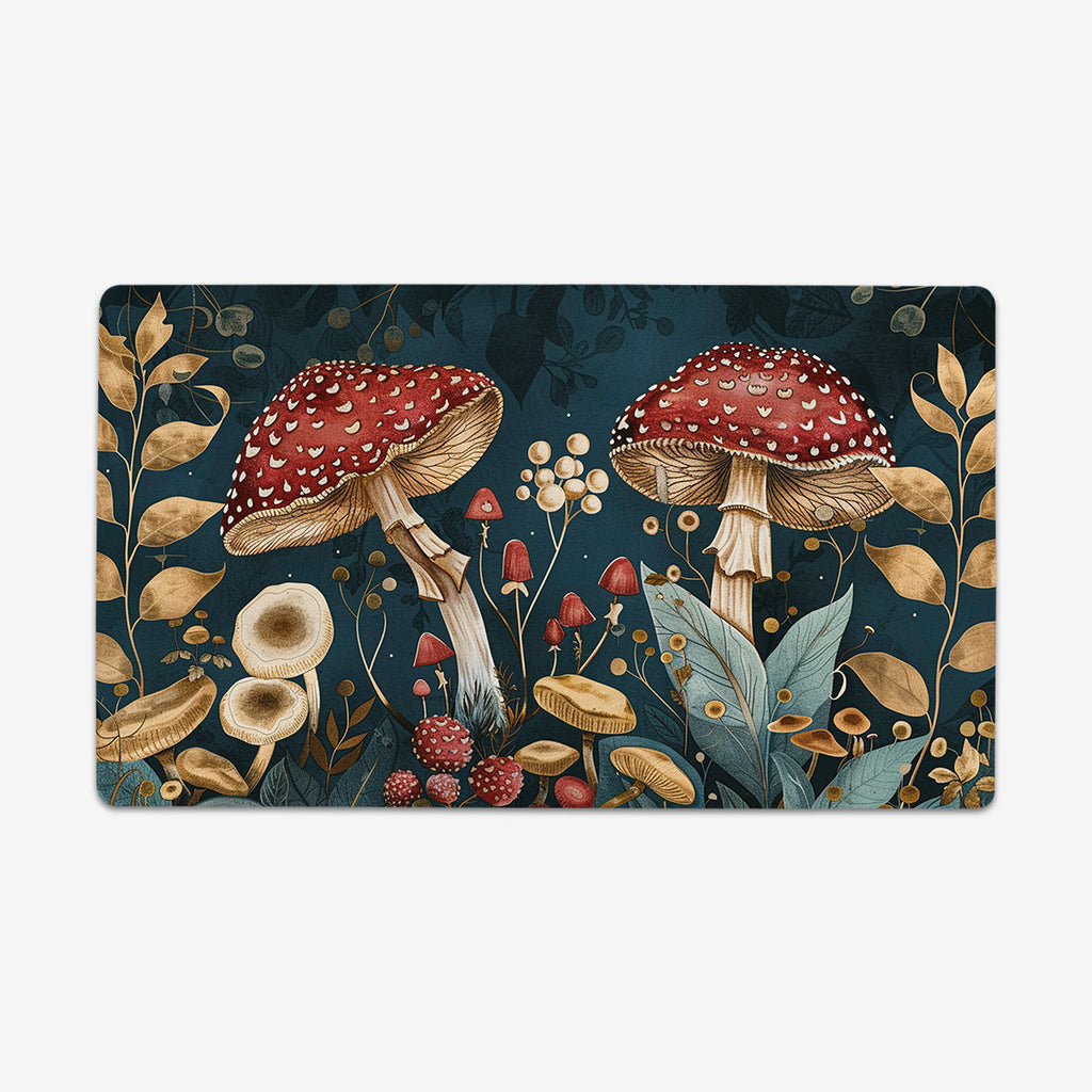 Agaric Mushrooms and Leaves Playmat
