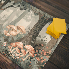 Mushrooms In The Autumn Forest Playmat