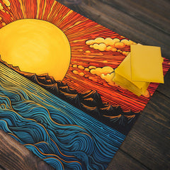 Setting Yellow Sun Playmat