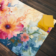 Watercolor Flowers Playmat