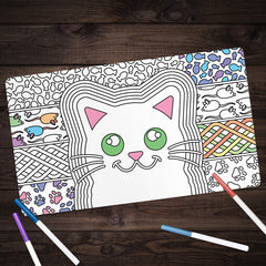 Colorbook Retro Purr Playmat