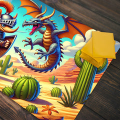 Armoredilla Fights Dragon Playmat