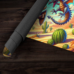 Armoredilla Fights Dragon Playmat