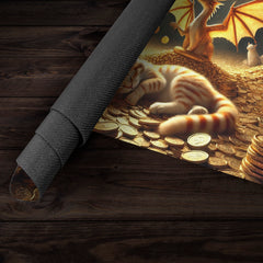 Golden Nap With Cats And Dragons Playmat