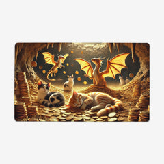 Golden Nap With Cats And Dragons Playmat