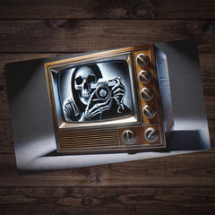 Skeleton On The Screen Playmat