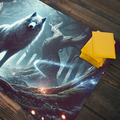 Wolf At Night Playmat