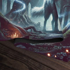Wolf At Night Playmat
