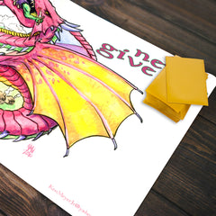 Never Give Up Dragon Playmat