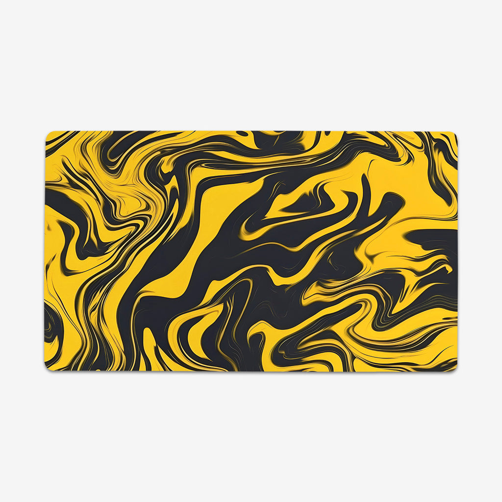 Golden Liquid Swirl Playmat