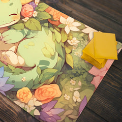 A Dragon in a Flower Patch Playmat