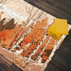 Drawn to the Birch Forest Playmat