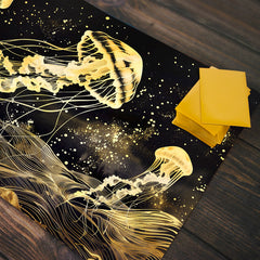 Molten Gold Jellyfish Playmat