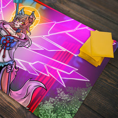 Neon Angel Fox Girl Playmat
