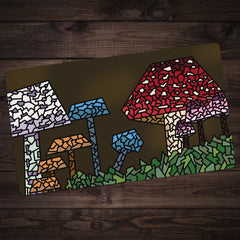 Stained Glass Mushrooms Playmat