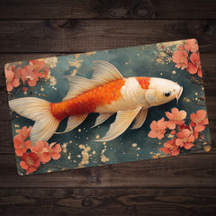 Japanese Carp And Flowers Playmat