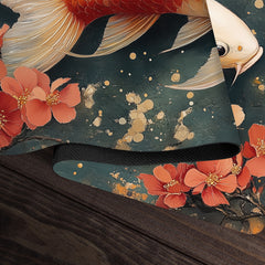 Japanese Carp And Flowers Playmat