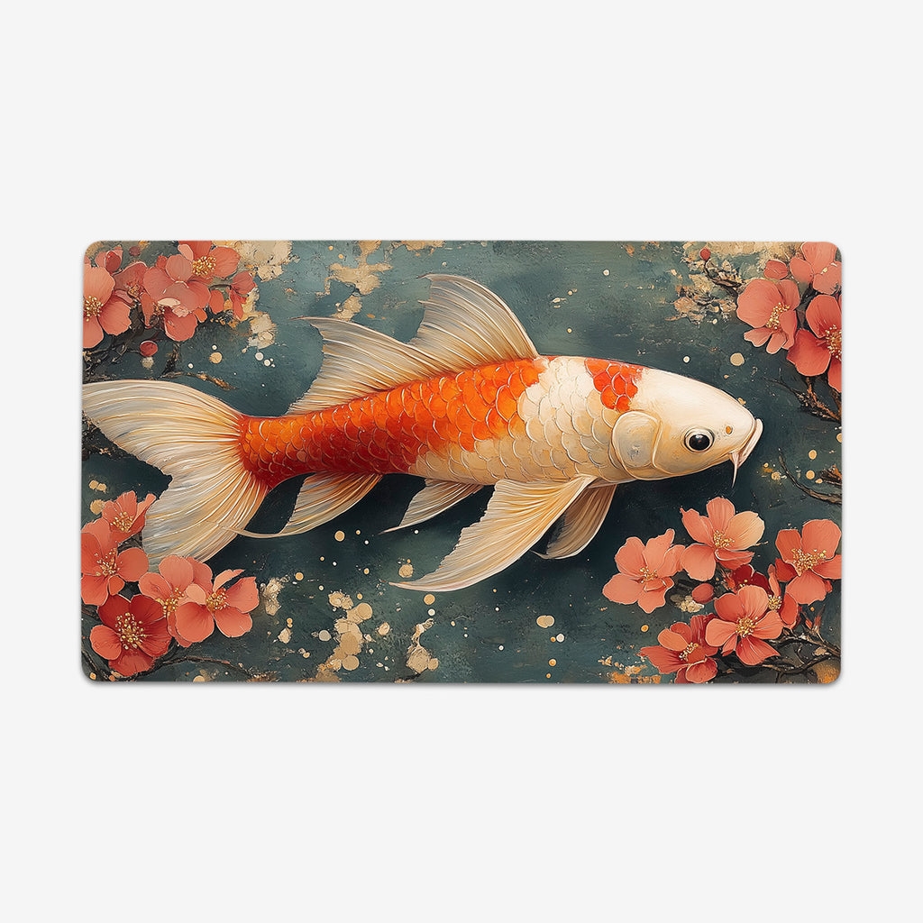 Japanese Carp And Flowers Playmat