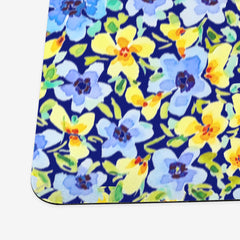Soft Blue Yellow Florals Playmat