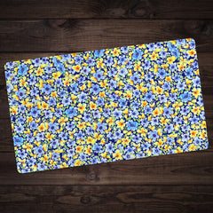 Soft Blue Yellow Florals Playmat