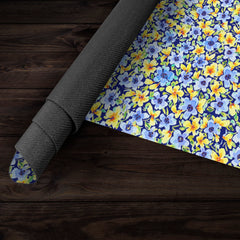 Soft Blue Yellow Florals Playmat