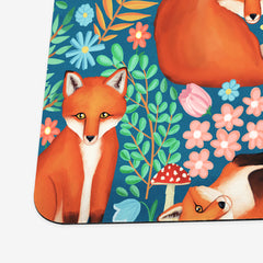 Little Foxes in a Fantasy Forest Playmat
