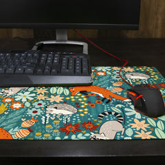 Textured Woodland Pattern Thin Desk Mat