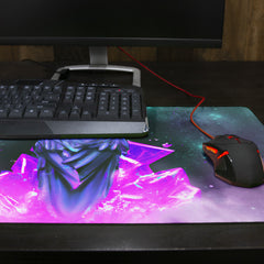 Crystal Synthwave Raven Thin Desk Mat