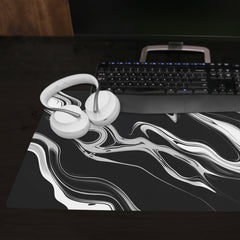 Black and White Flow Extended Mousepad