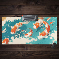 Splash of Koi Extended Mousepad