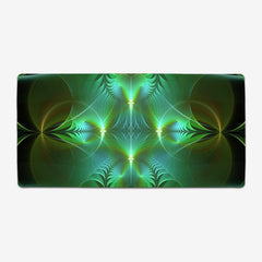 Aqua Cross And Circles Extended Mousepad