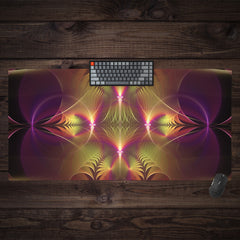 Aqua Cross And Circles Extended Mousepad