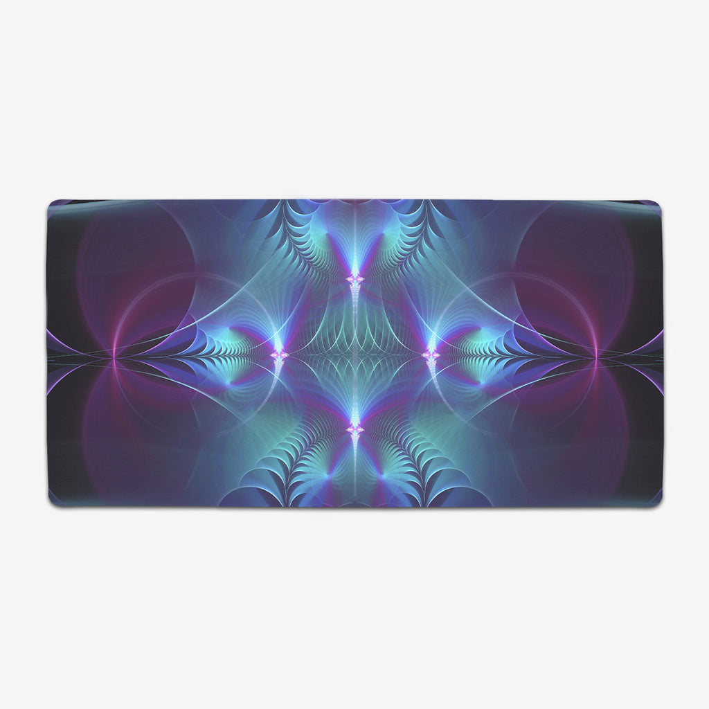 Aqua Cross And Circles Extended Mousepad