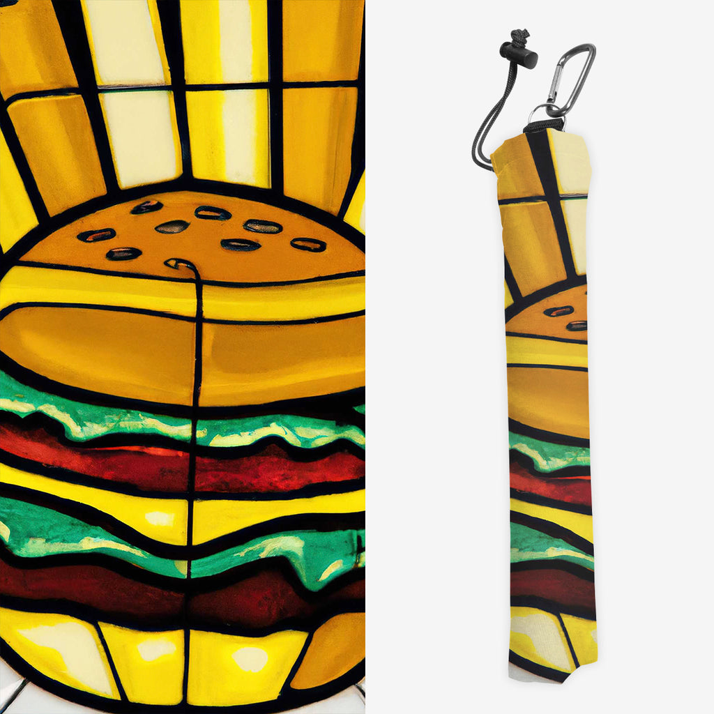 Stained Glass Burger and Fries Playmat Bag