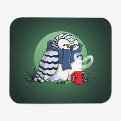 Cozy Winter Owl Mousepad - Avaltor - Mockup
