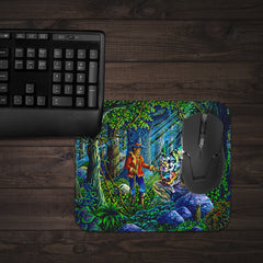Boy And Butterfly Mousepad