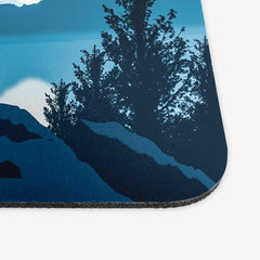 Blue Winter Mountain Mousepad - Carbon Beaver - Corner 