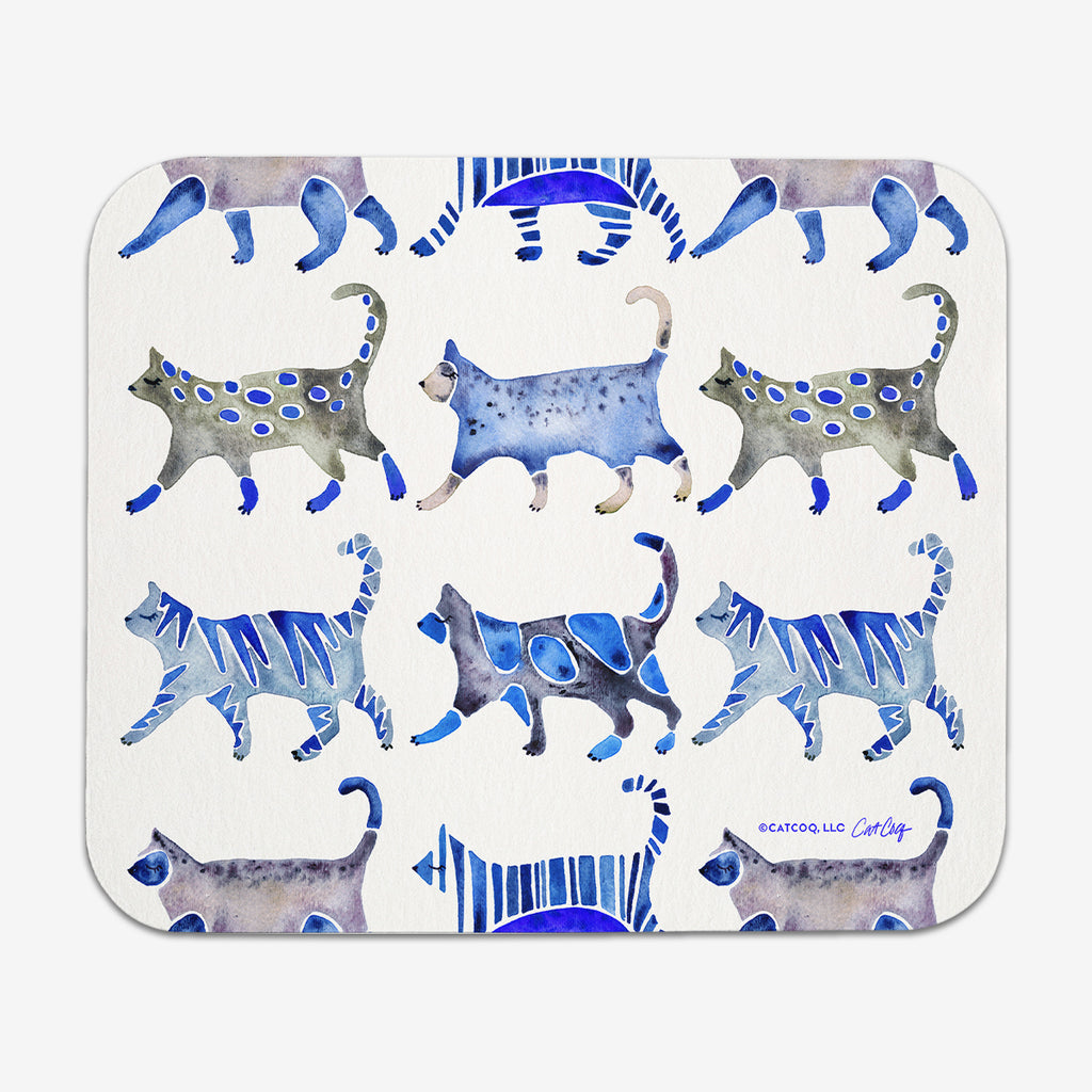 Cat Collection Pattern Mousepad - CatCoq - Mockup