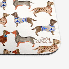 Dachshunds Mousepad - CatCoq - Corner  - White