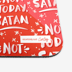 Not Today Satan Pattern Mousepad - CatCoq - Corner