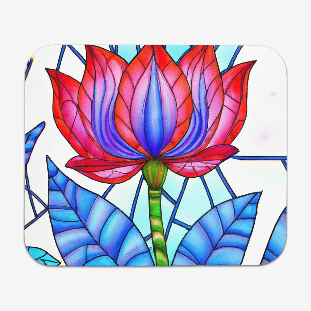 Stained Glass Lotus Mousepad